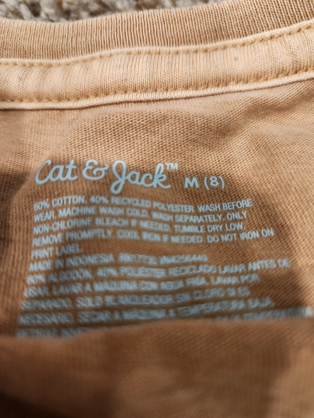 Cat & Jack Short Sleeve Pocket Tees - Gray & Tan - Picture 3 of 3